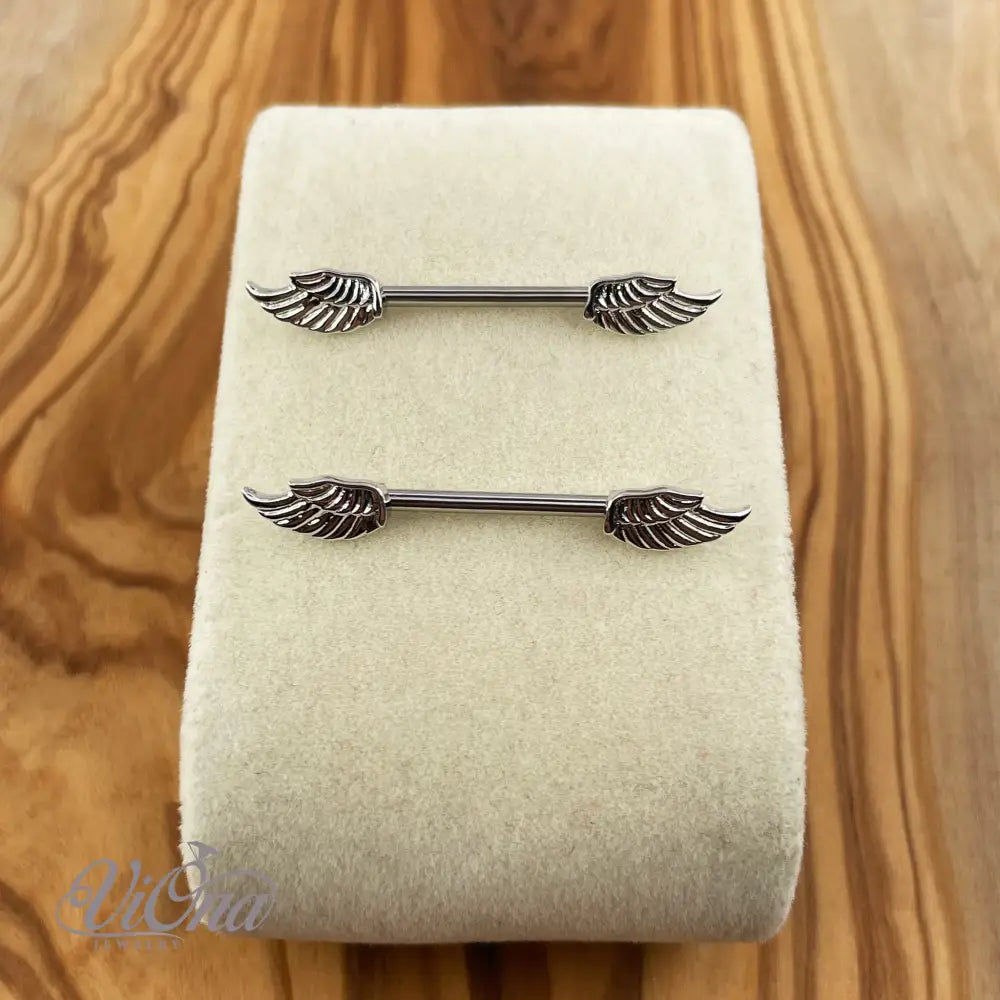 Angelic Wings Nipple Piercing – 14G Surgical Steel | Viona