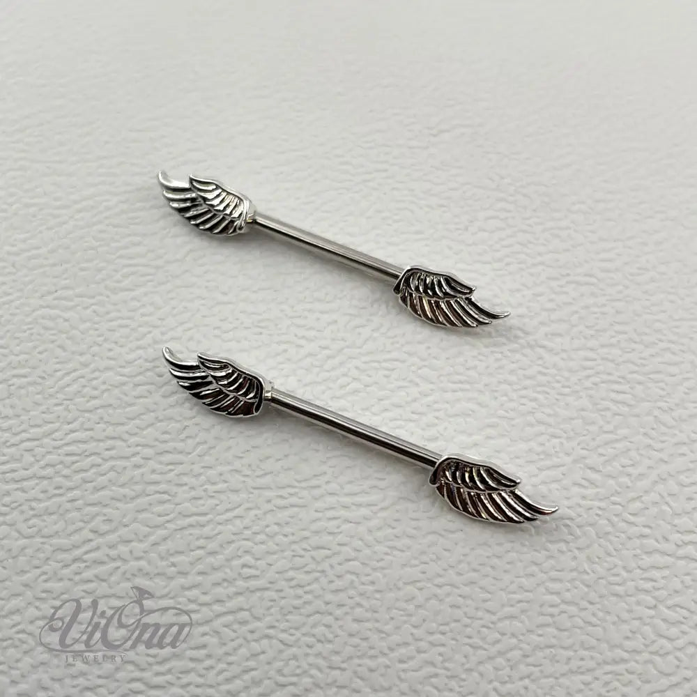 Angelic Wings Nipple Piercing – 14G Surgical Steel | Viona