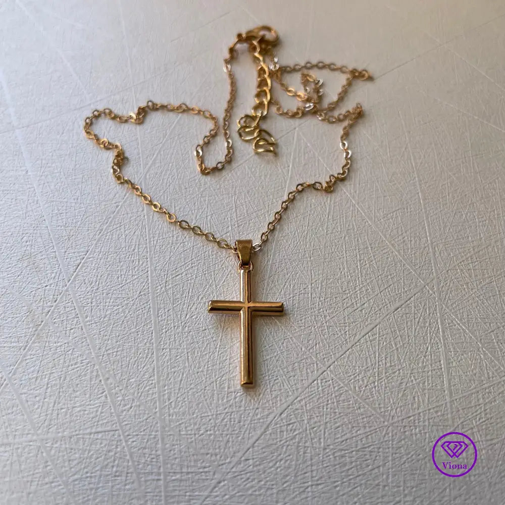 Christian Cross Necklace in Gold and Silver Color for Men and Women