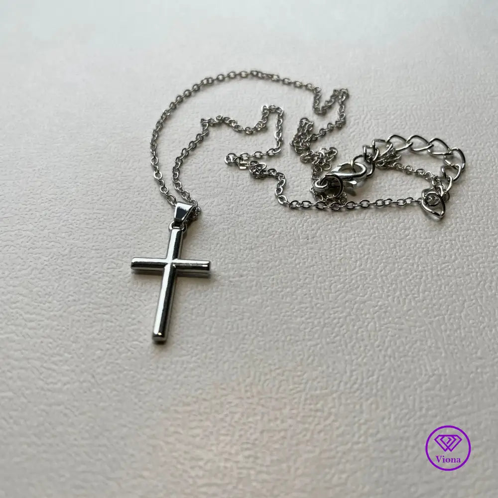 Christian Cross Necklace in Gold and Silver Color for Men and Women