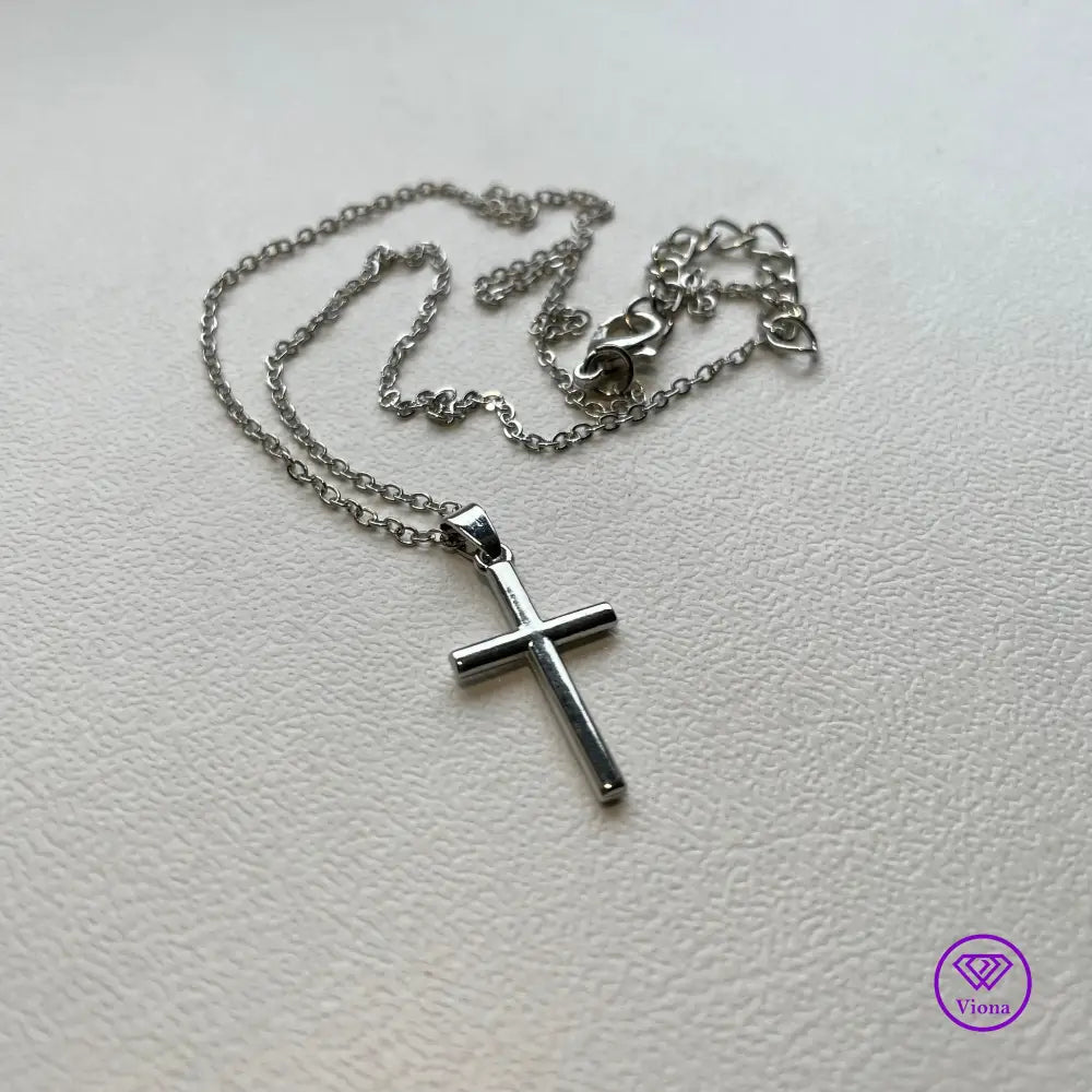 Christian Cross Necklace in Gold and Silver Color for Men and Women