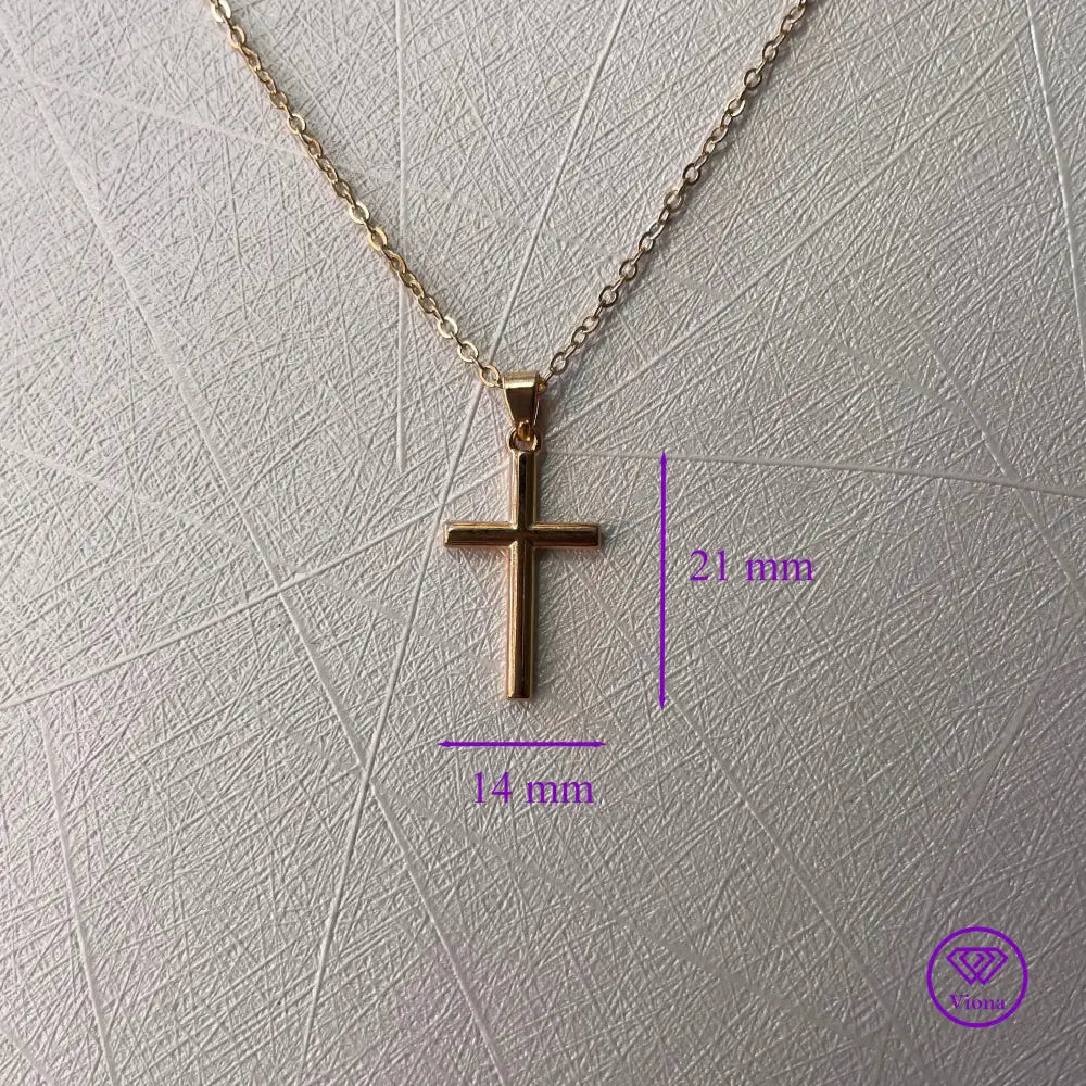 Christian Cross Necklace in Gold and Silver Color for Men and Women